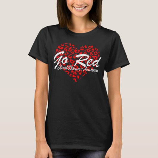 Rood voor Womens - Warmteziekte Bewustmaking Maand T-shirt (Voorkant)