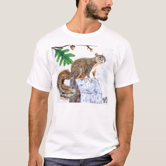 Rood vosseneekhoorn t-shirt (Voorkant)