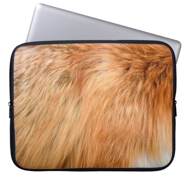 Rood vosthout laptop sleeve (Voorkant)