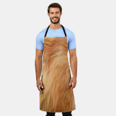 Rood vosthout schort (Gedragen)