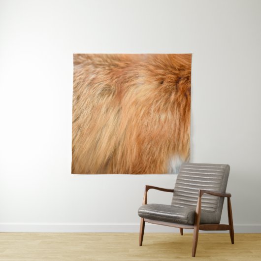 Rood vosthout wandkleed (In situ)