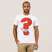 Rood vraagteken Mannen T-shirt (Voorkant volledig)