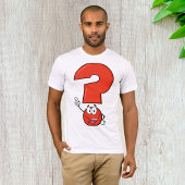 Rood vraagteken Mannen T-shirt