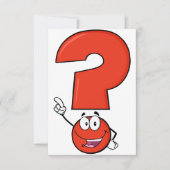 Rood vraagteken uitnodigingen (Voorkant)