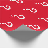 Rood vraagteken verpakkingspapier | Matte Cadeaupapier (Hoek)
