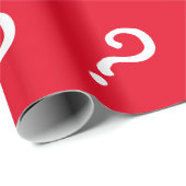 Rood vraagteken verpakkingspapier | Matte Cadeaupapier (Rol Hoek)