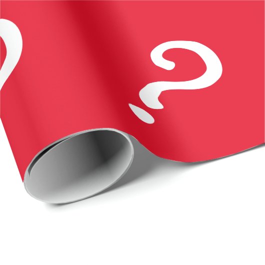 Rood vraagteken verpakkingspapier | Matte Cadeaupapier (Rol Hoek)