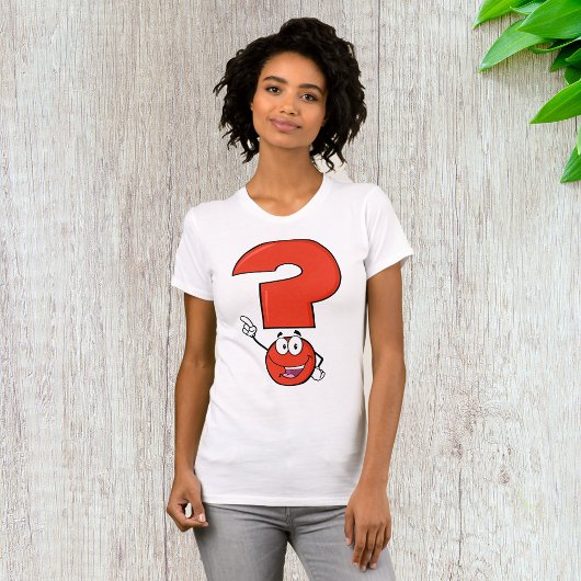 Rood vraagteken vrouwen T-shirt