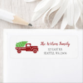  rood vrachtadres voor kerstbomen etiket (Insitu)