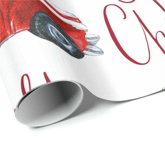 rood vrachtwagen kerst inpakpapier (Rol Hoek)