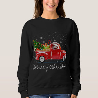 rood vrachtwagen met prettige kerstboom trui