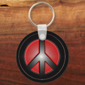 rood vredesontwerp sleutelhanger (Voorkant)