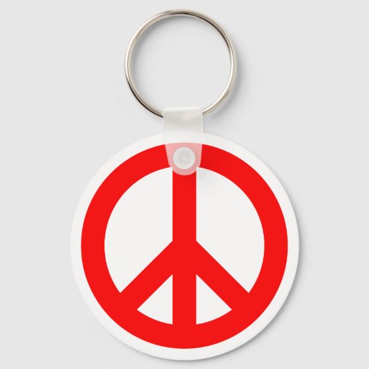 Rood Vredessymbool Sleutelhanger (Voorkant)