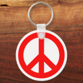 Rood Vredessymbool Sleutelhanger (Voorkant)