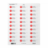 Rood Vredesteken Custom Return Label (Full Sheet)