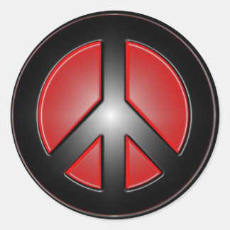 rood vredesteken ronde sticker