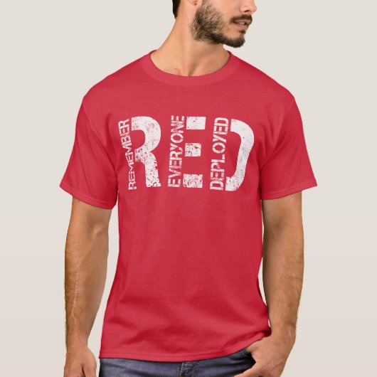 Rood vrijdagleger herinnert iedereen zich t-shirt (Voorkant)
