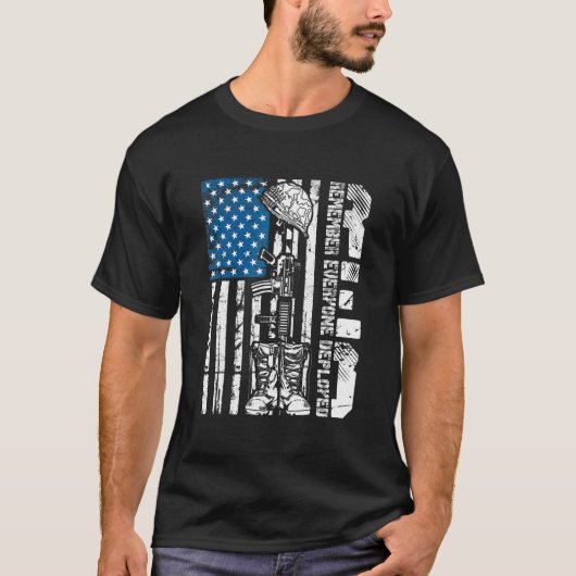 Rood vrijdagleger herinnert zich allemaal veterane t-shirt (Voorkant)