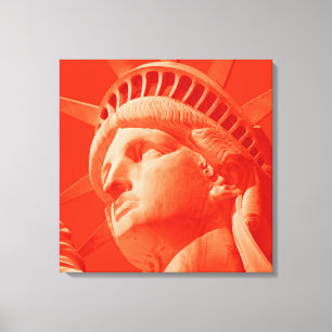 Rood Vrijheidsbeeld Verpakt Canvas Afdruk