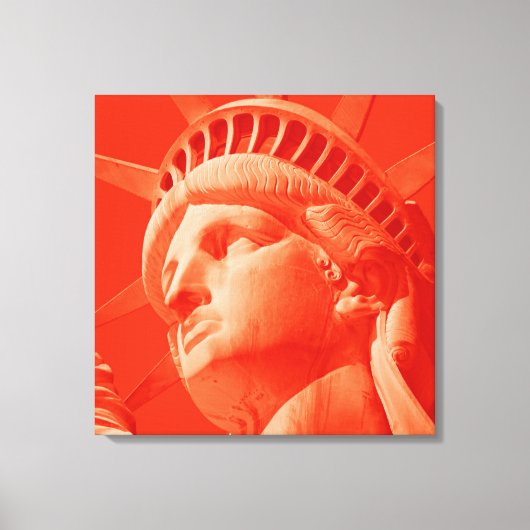 Rood Vrijheidsbeeld Verpakt Canvas Afdruk (Voorkant)