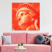 Rood Vrijheidsbeeld Verpakt Canvas Afdruk (Insitu (Woonkamer))