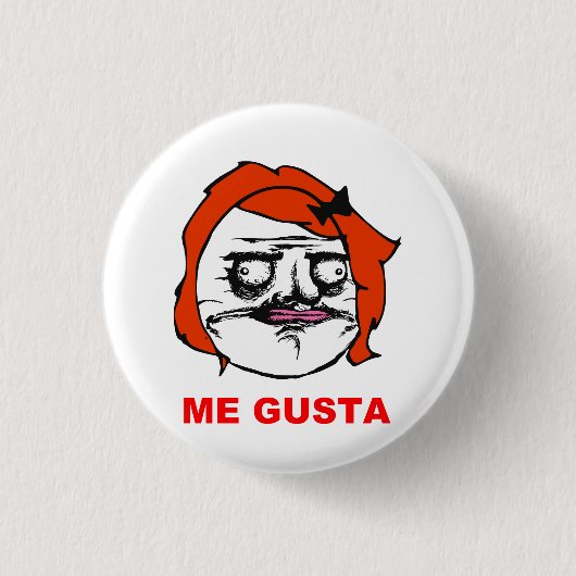 Rood Vrouw Gusta Comic Rage Face Meme Ronde Button 3,2 Cm (Voorkant)