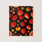 Rood Vruchtenpatroon Legpuzzel (Verticaal)