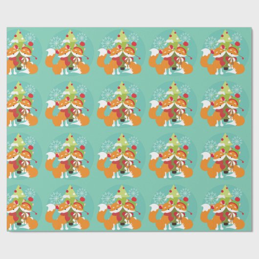 Rood vuil en gevechtsboompapier cadeaupapier (Vlak)