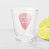 Rood vuil Unplugged Pick Logo Shot Glass Glas (Achterkant)