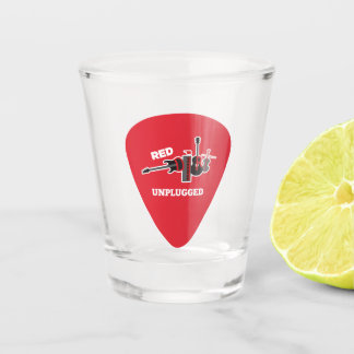 Rood vuil Unplugged Pick Logo Shot Glass Shot Glas