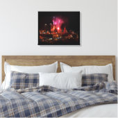 Rood vuurwerk over de Kansas City Plaza lights Canvas Afdruk (Insitu (Slaapkamer))