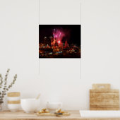 Rood vuurwerk over de Kansas City Plaza lights Poster (Keuken)