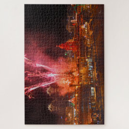 Rood vuurwerk over de Plaza, Kansas City Legpuzzel