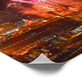 Rood vuurwerk over de Plaza, Kansas City Poster (Hoek)