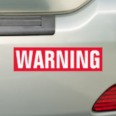 Rood waarschuwingsbord op duurzame vinylsticker bumpersticker (Op auto)
