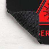Rood waarschuwingssymbool Mousepad Muismat (Hoek)