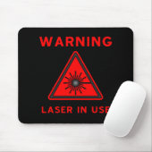 Rood waarschuwingssymbool Mousepad Muismat (Met muis)