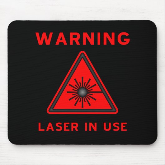 Rood waarschuwingssymbool Mousepad Muismat (Voorkant)