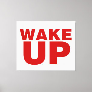 Rood wakker canvas afdruk