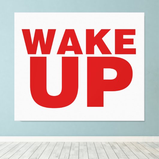 Rood wakker canvas afdruk (Insitu (Houten vloer))