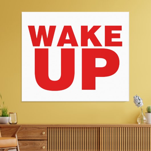 Rood wakker canvas afdruk (Insitu (Woonkamer))
