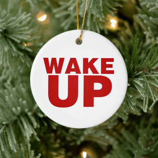 Rood wakker keramisch ornament (Boom)
