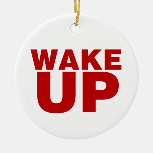 Rood wakker keramisch ornament (Voorkant)