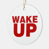 Rood wakker keramisch ornament (Links)
