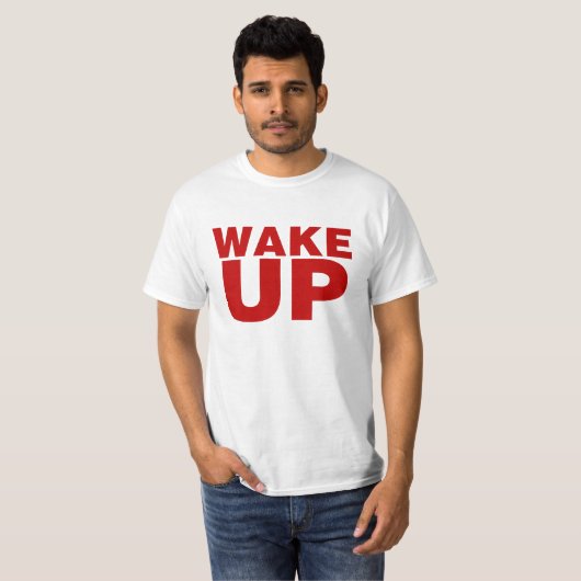 Rood wakker t-shirt (Voorkant volledig)