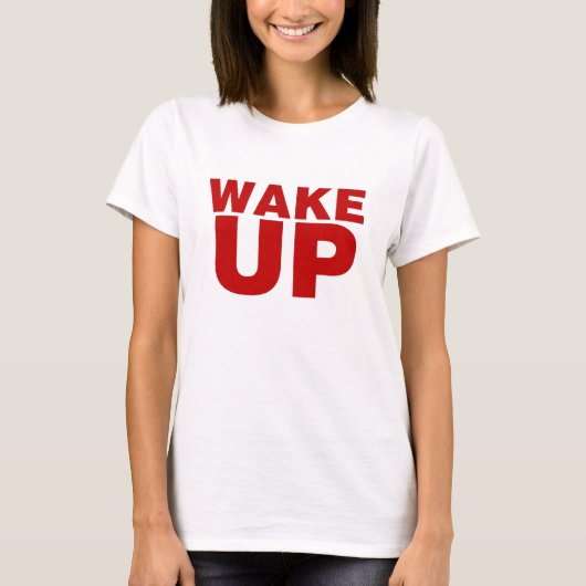 Rood wakker t-shirt (Voorkant)