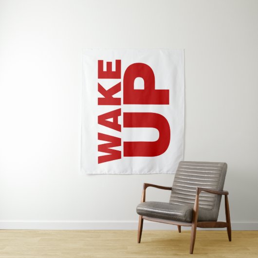 Rood wakker wandkleed (In situ)