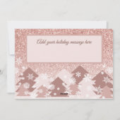 Rood Wangen Roze Glitters Prettig Kerstmis Roze Bo Feestdagenkaart (Achterkant)