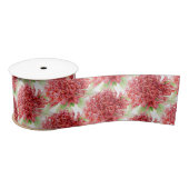 Rood waratah groen wit floral art lint (Spoel)