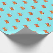 Rood, warm oranje, eenvoudig schoon cadeaupapier (Hoek)